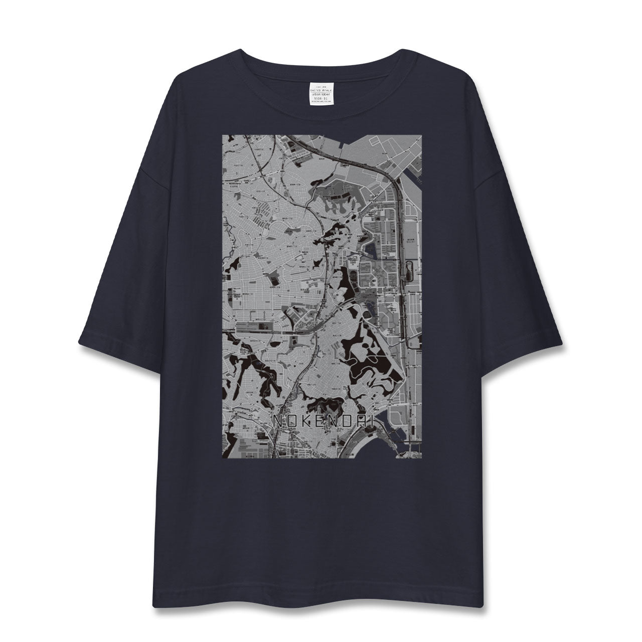 【能見台(神奈川県)】地図柄ビッグシルエットTシャツ