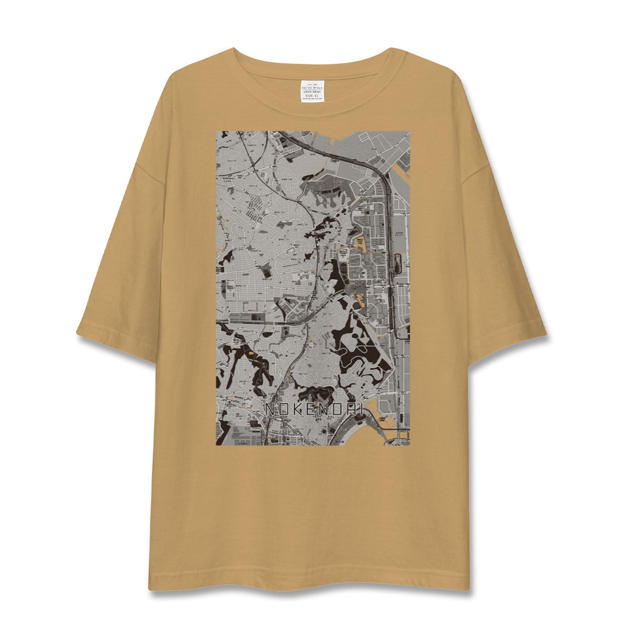 【能見台(神奈川県)】地図柄ビッグシルエットTシャツ