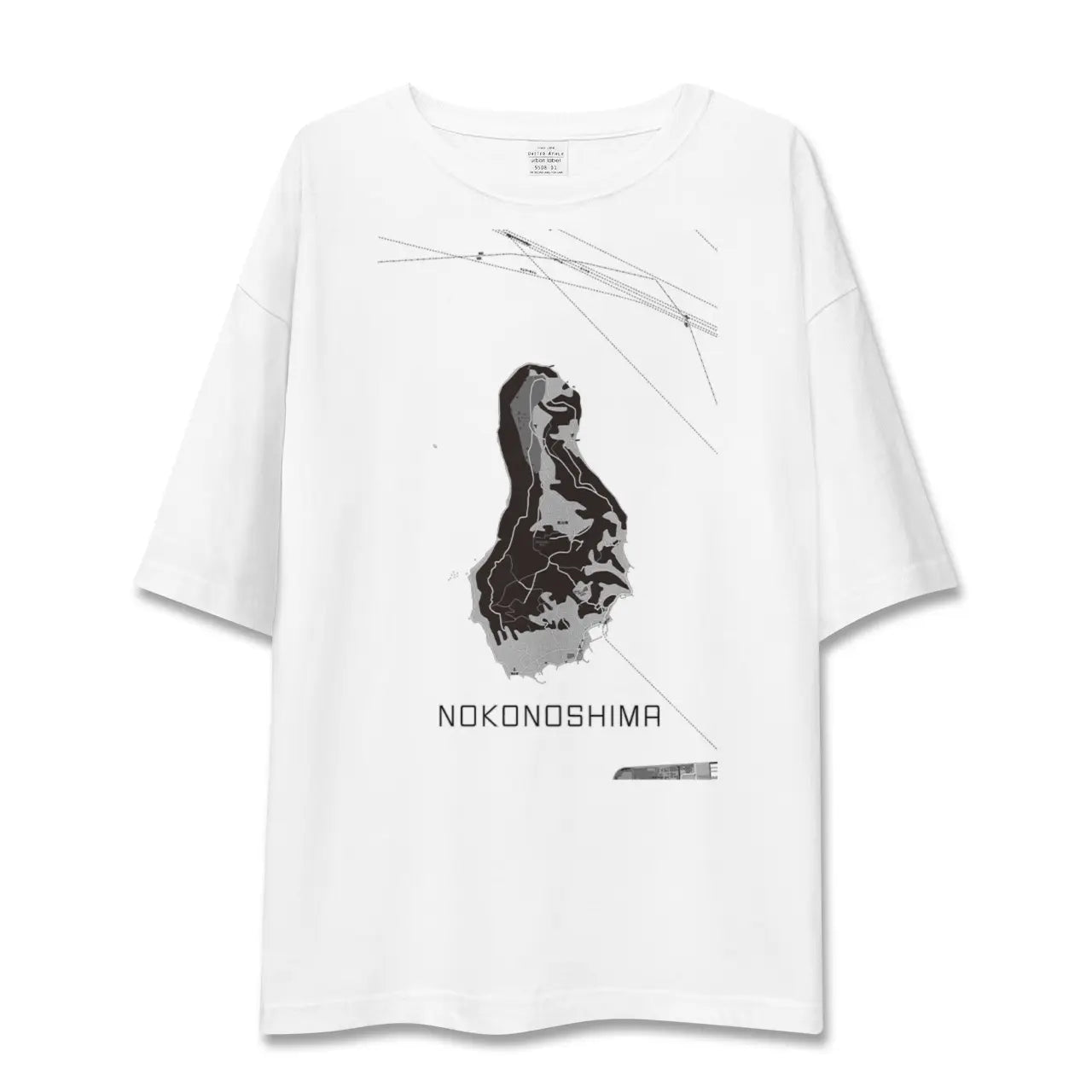 【能古島(福岡県)】地図柄ビッグシルエットTシャツ