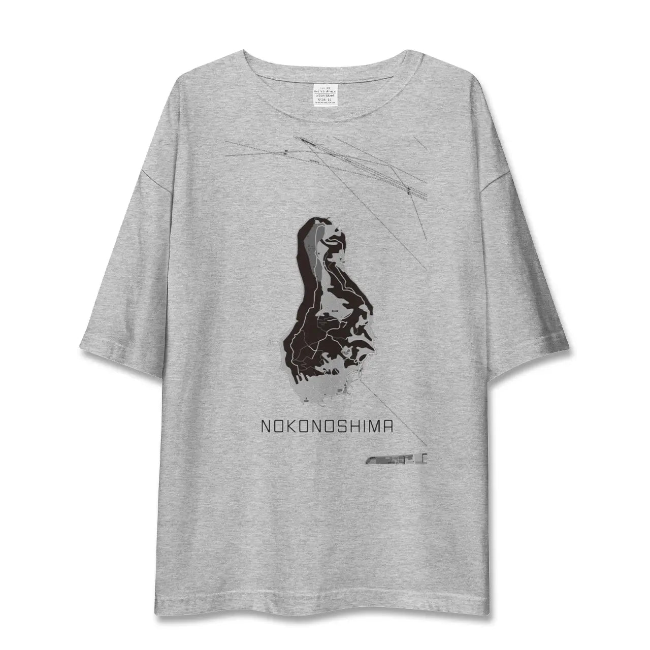 【能古島(福岡県)】地図柄ビッグシルエットTシャツ
