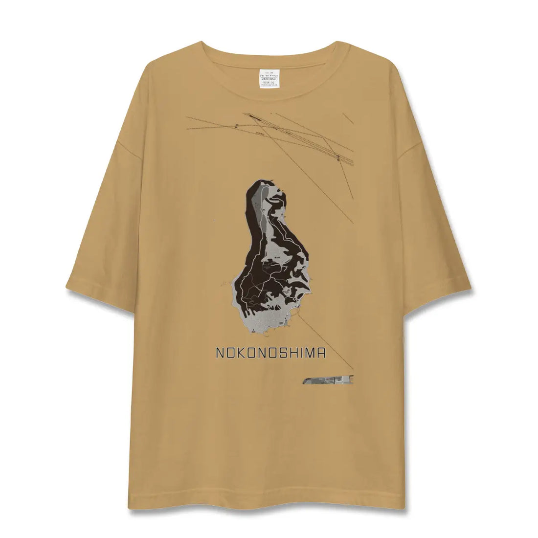 【能古島(福岡県)】地図柄ビッグシルエットTシャツ