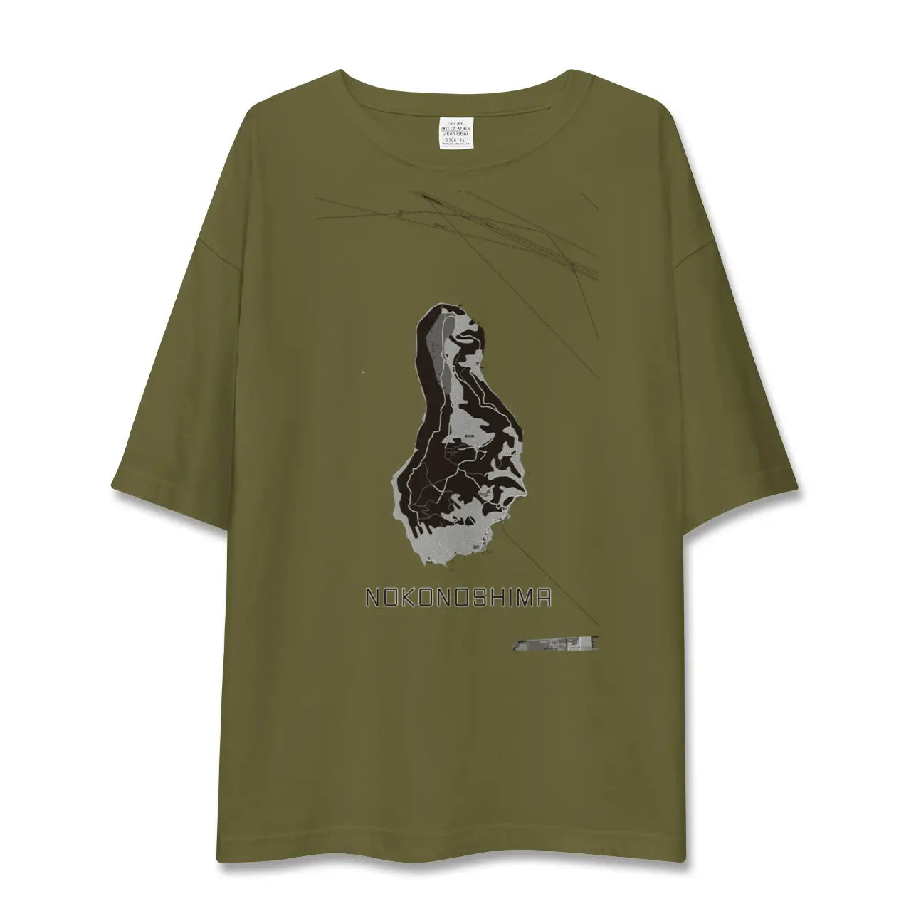 【能古島(福岡県)】地図柄ビッグシルエットTシャツ