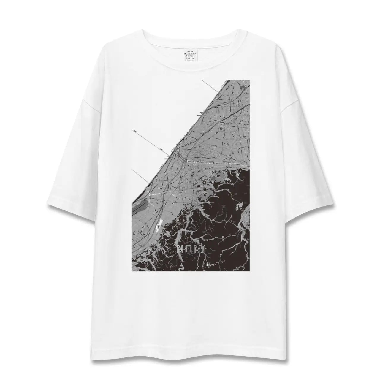 【能美(石川県)】地図柄ビッグシルエットTシャツ