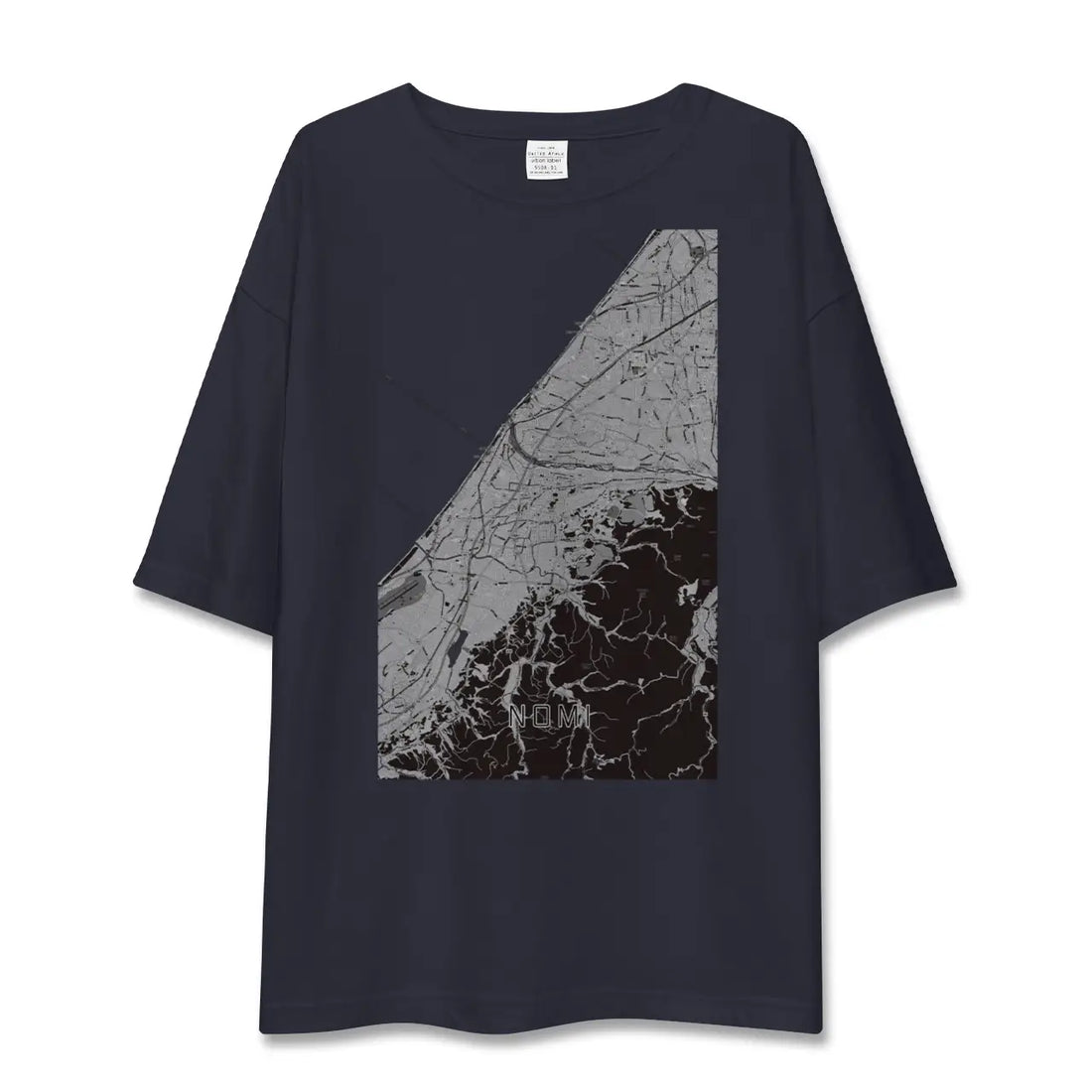 【能美(石川県)】地図柄ビッグシルエットTシャツ