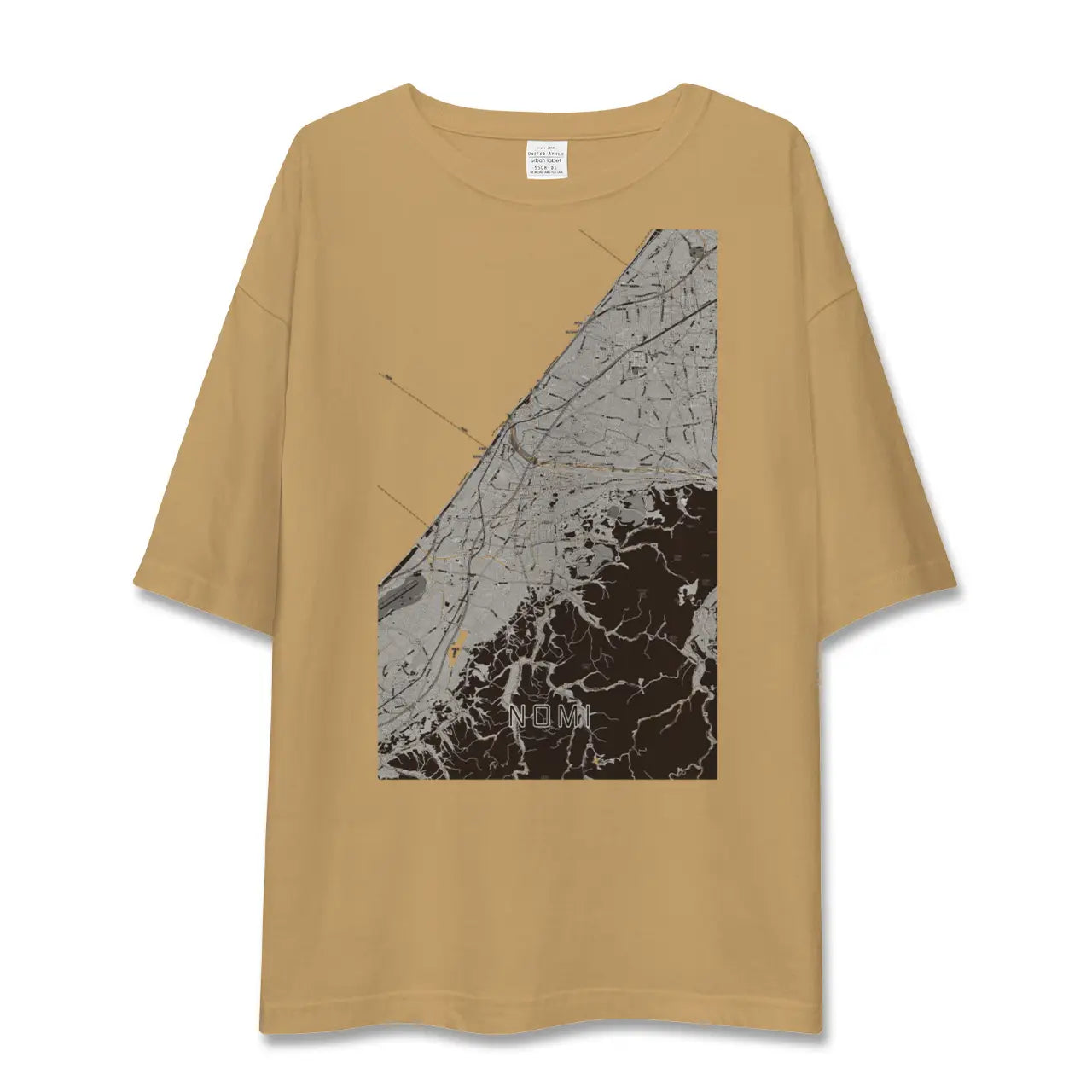 【能美(石川県)】地図柄ビッグシルエットTシャツ