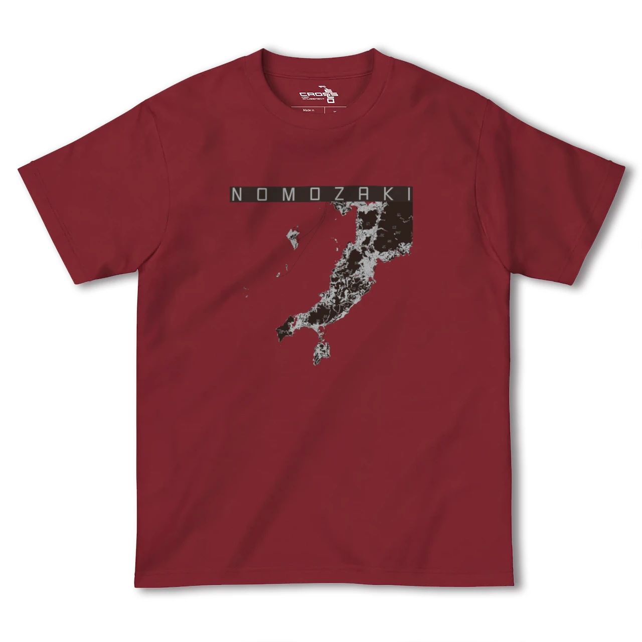 【野母崎(長崎県)】地図柄ヘビーウェイトTシャツ