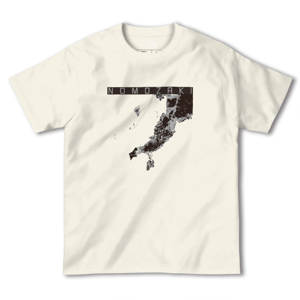 【野母崎(長崎県)】地図柄ヘビーウェイトTシャツ