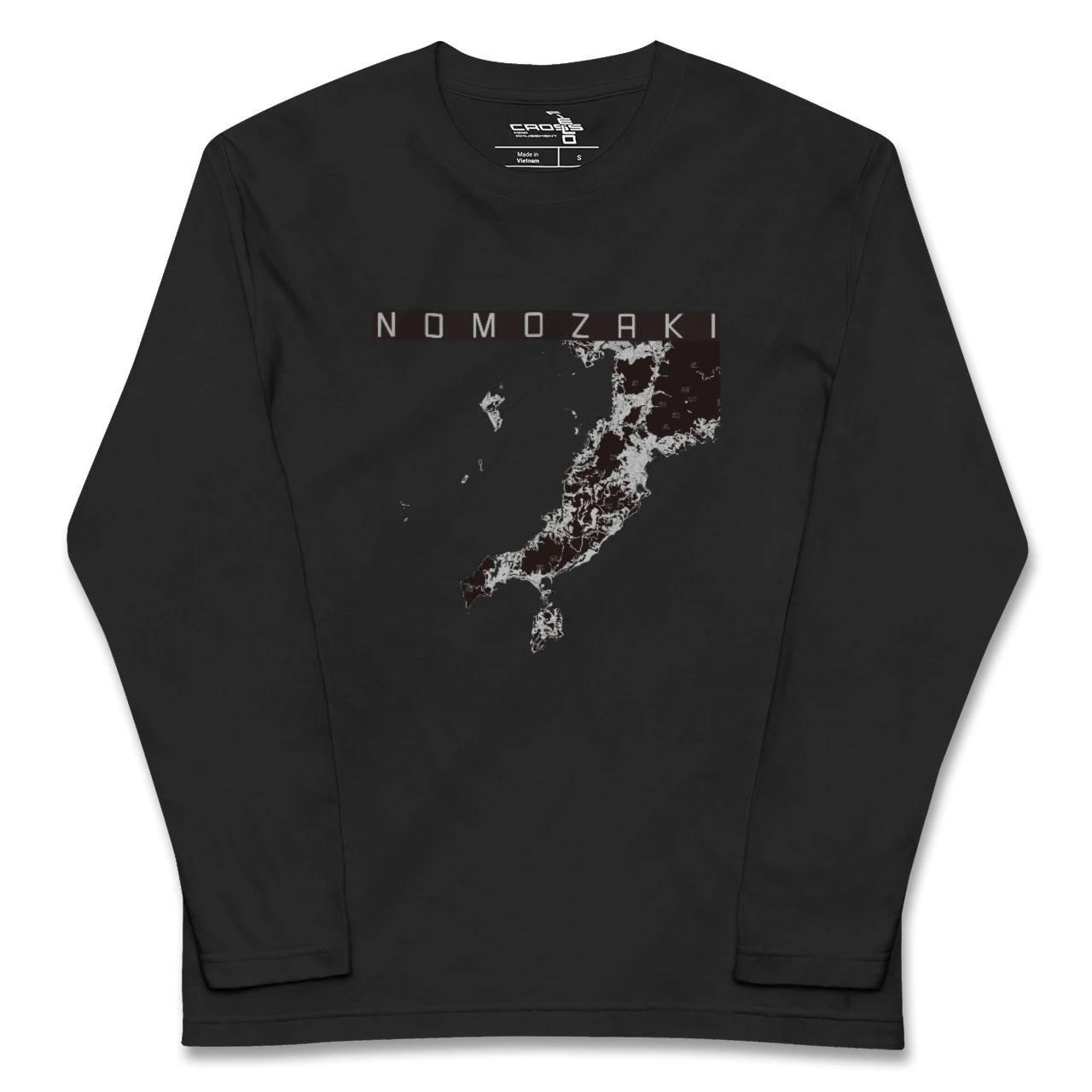 【野母崎(長崎県)】地図柄ロングスリーブTシャツ