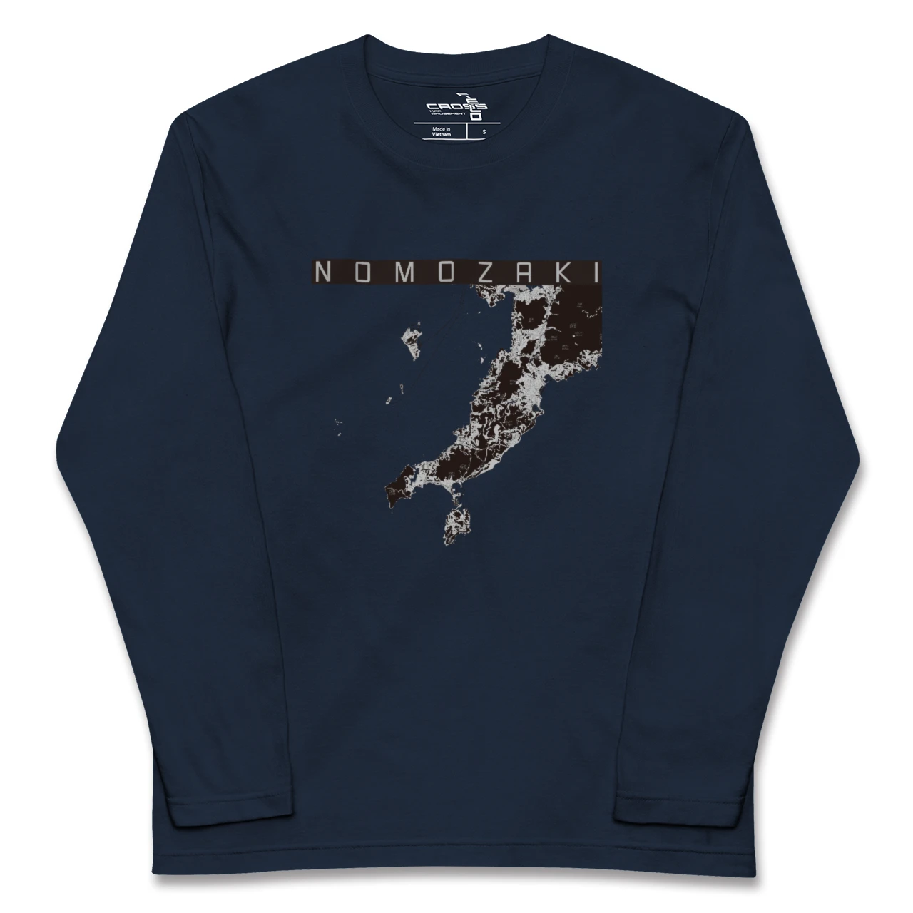 【野母崎(長崎県)】地図柄ロングスリーブTシャツ