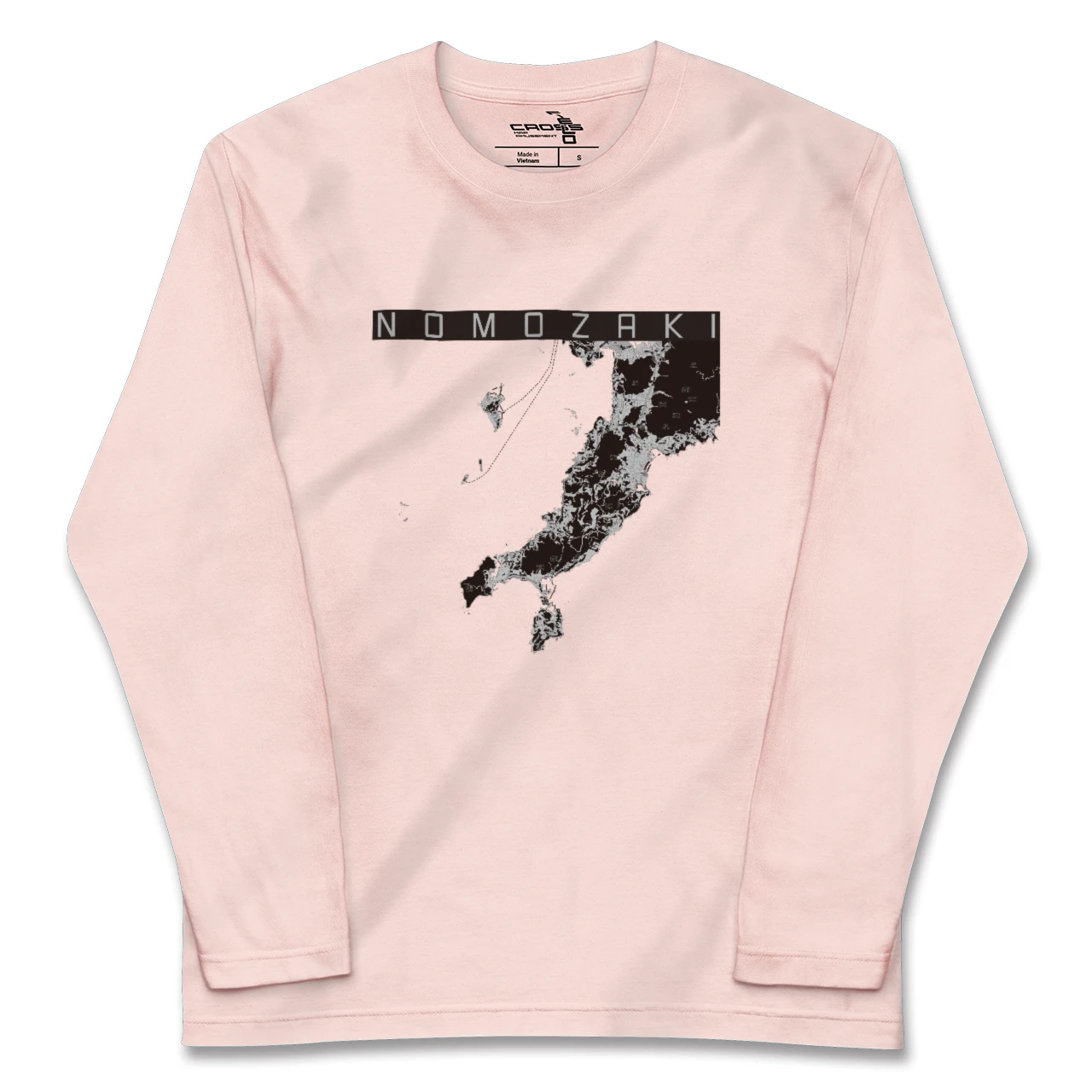 【野母崎(長崎県)】地図柄ロングスリーブTシャツ