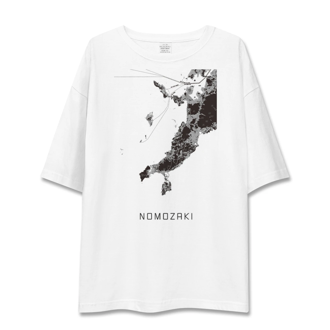 【野母崎(長崎県)】地図柄ビッグシルエットTシャツ