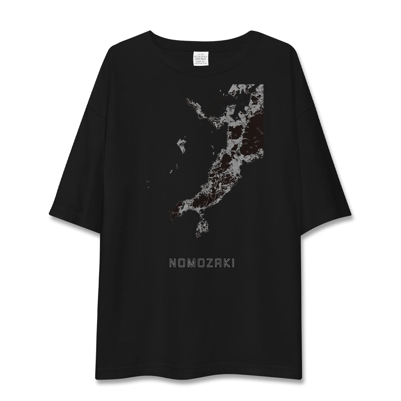 【野母崎(長崎県)】地図柄ビッグシルエットTシャツ