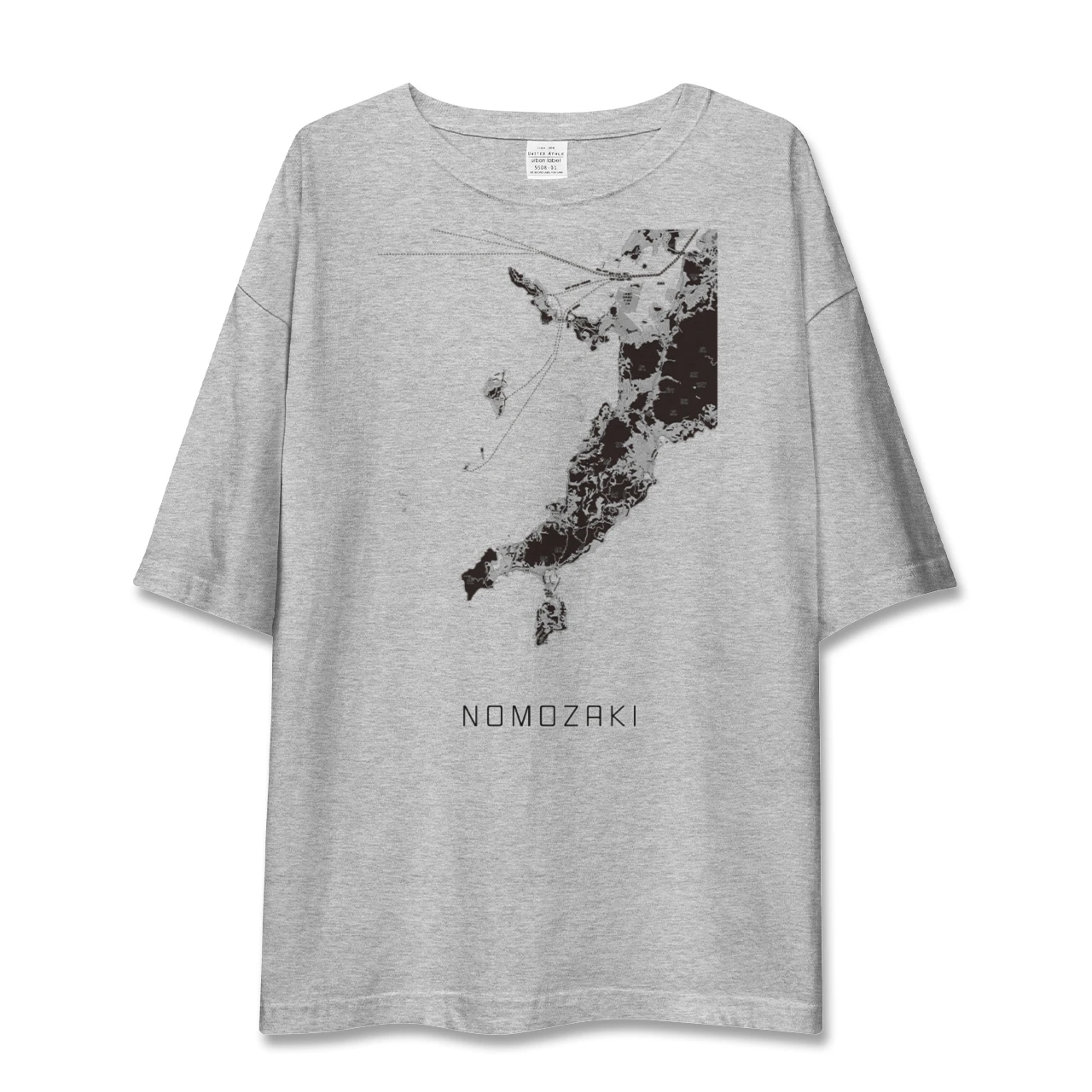 【野母崎(長崎県)】地図柄ビッグシルエットTシャツ