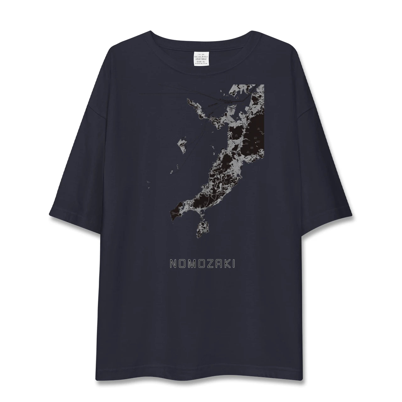 【野母崎(長崎県)】地図柄ビッグシルエットTシャツ