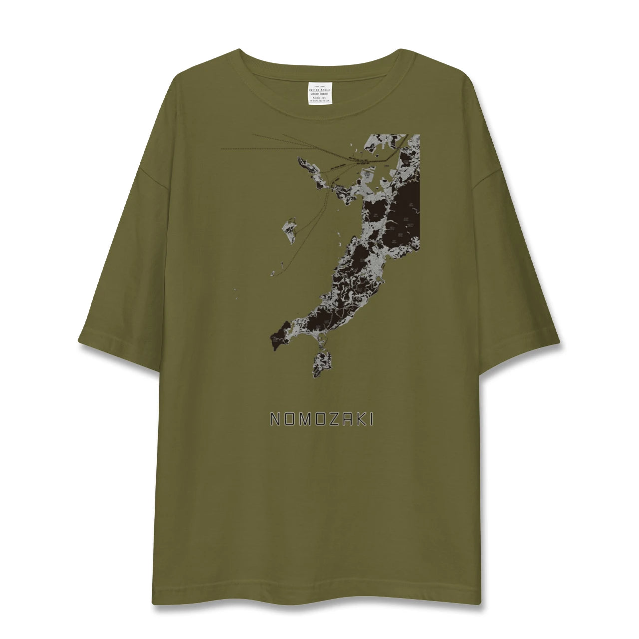 【野母崎(長崎県)】地図柄ビッグシルエットTシャツ