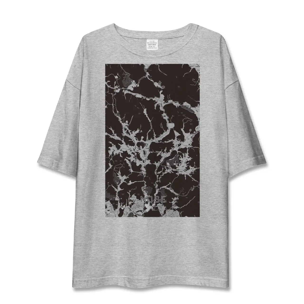 【能勢(大阪府)】地図柄ビッグシルエットTシャツ