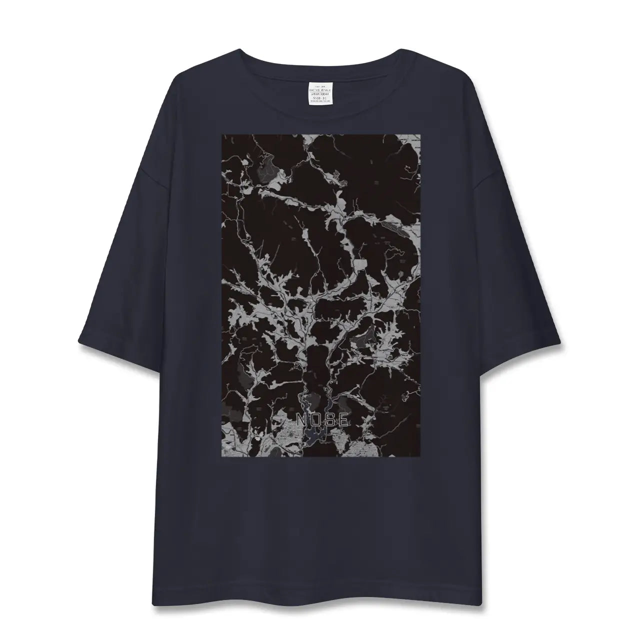 【能勢(大阪府)】地図柄ビッグシルエットTシャツ