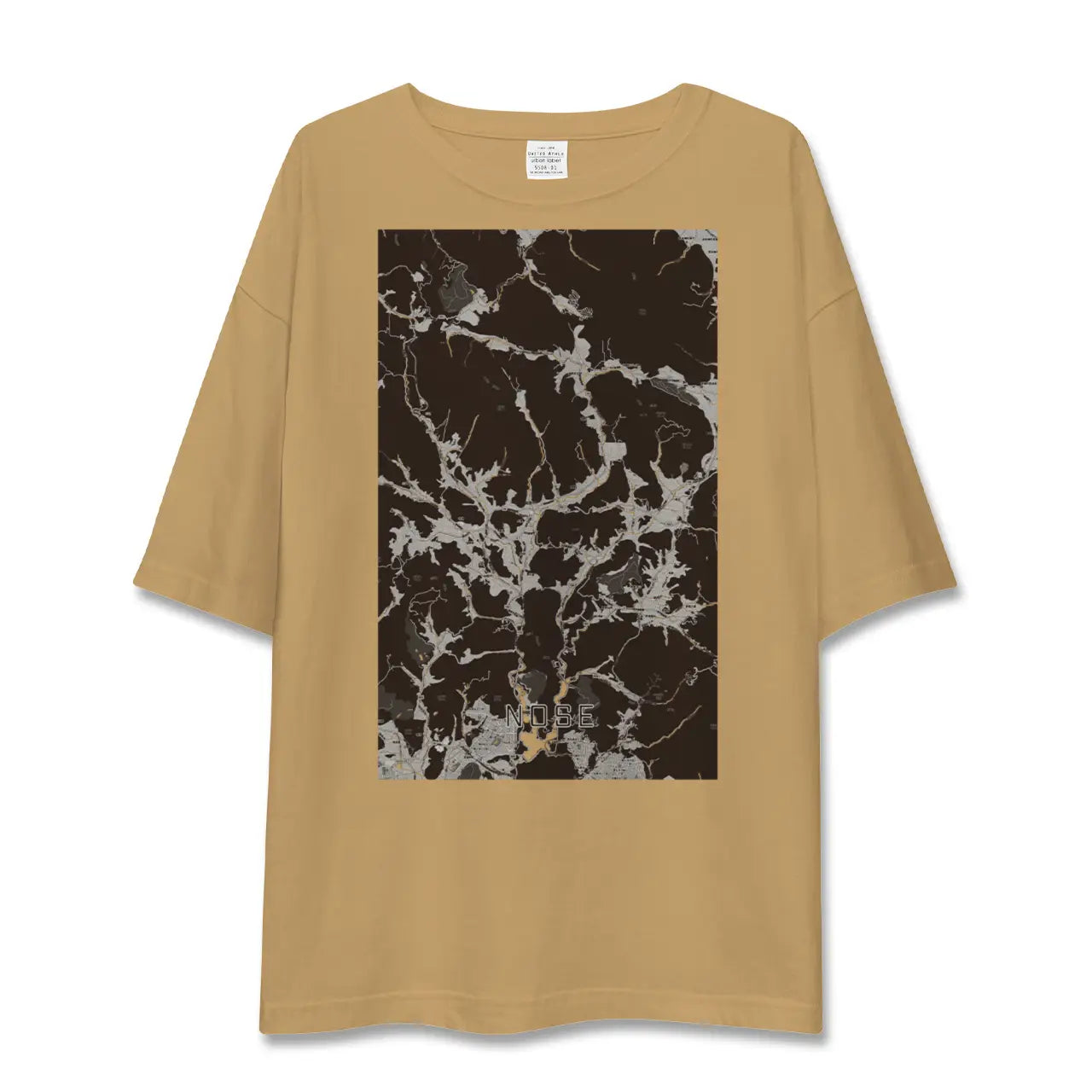【能勢(大阪府)】地図柄ビッグシルエットTシャツ