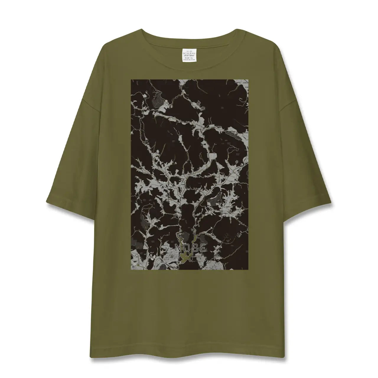【能勢(大阪府)】地図柄ビッグシルエットTシャツ