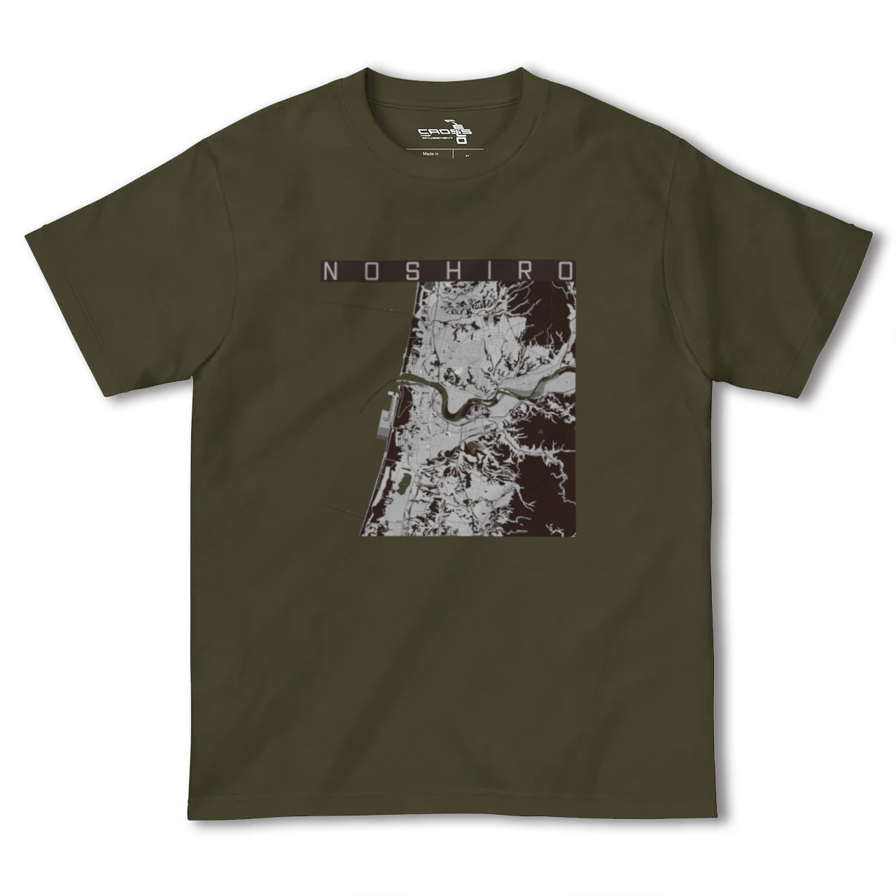 【能代(秋田県)】地図柄ヘビーウェイトTシャツ