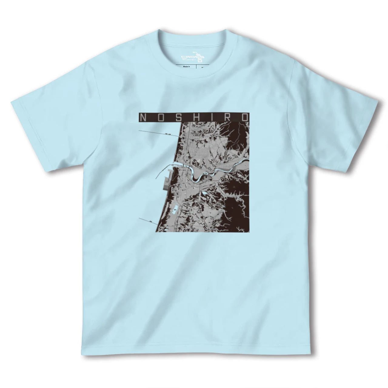【能代(秋田県)】地図柄ヘビーウェイトTシャツ