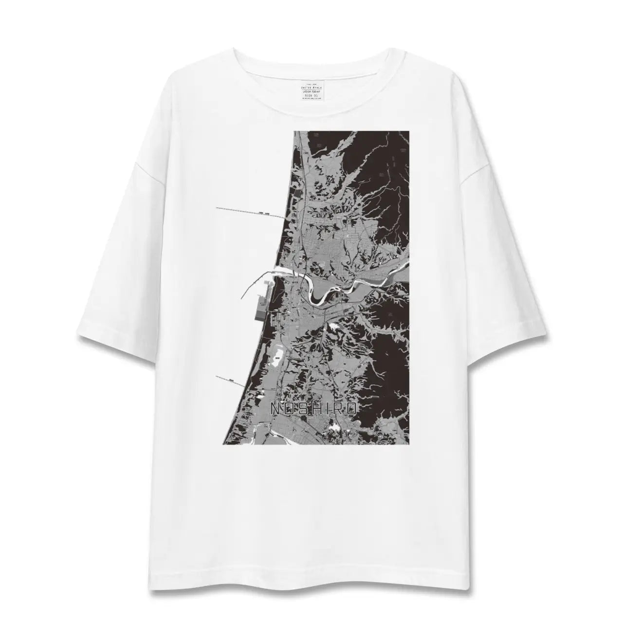 【能代(秋田県)】地図柄ビッグシルエットTシャツ