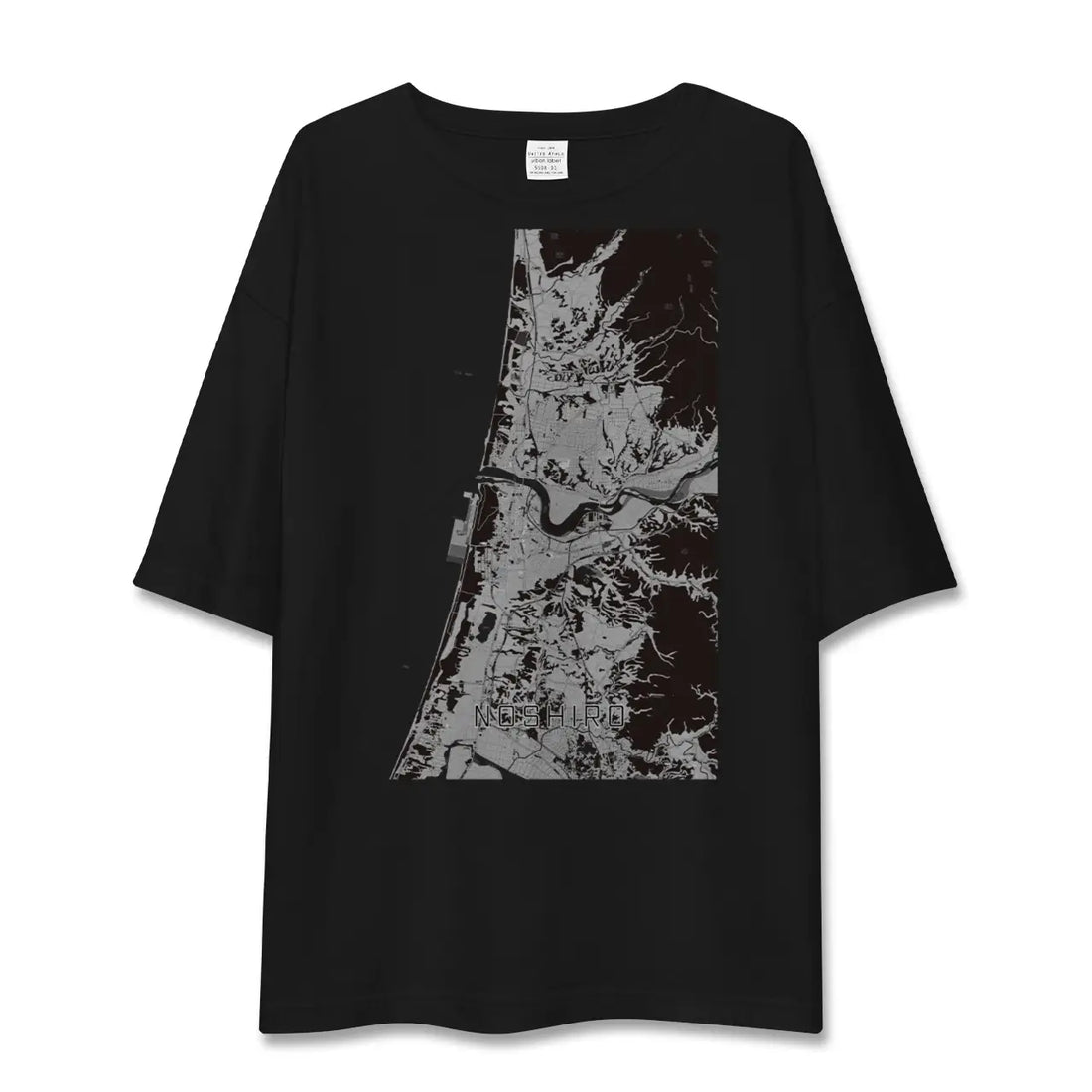 【能代(秋田県)】地図柄ビッグシルエットTシャツ