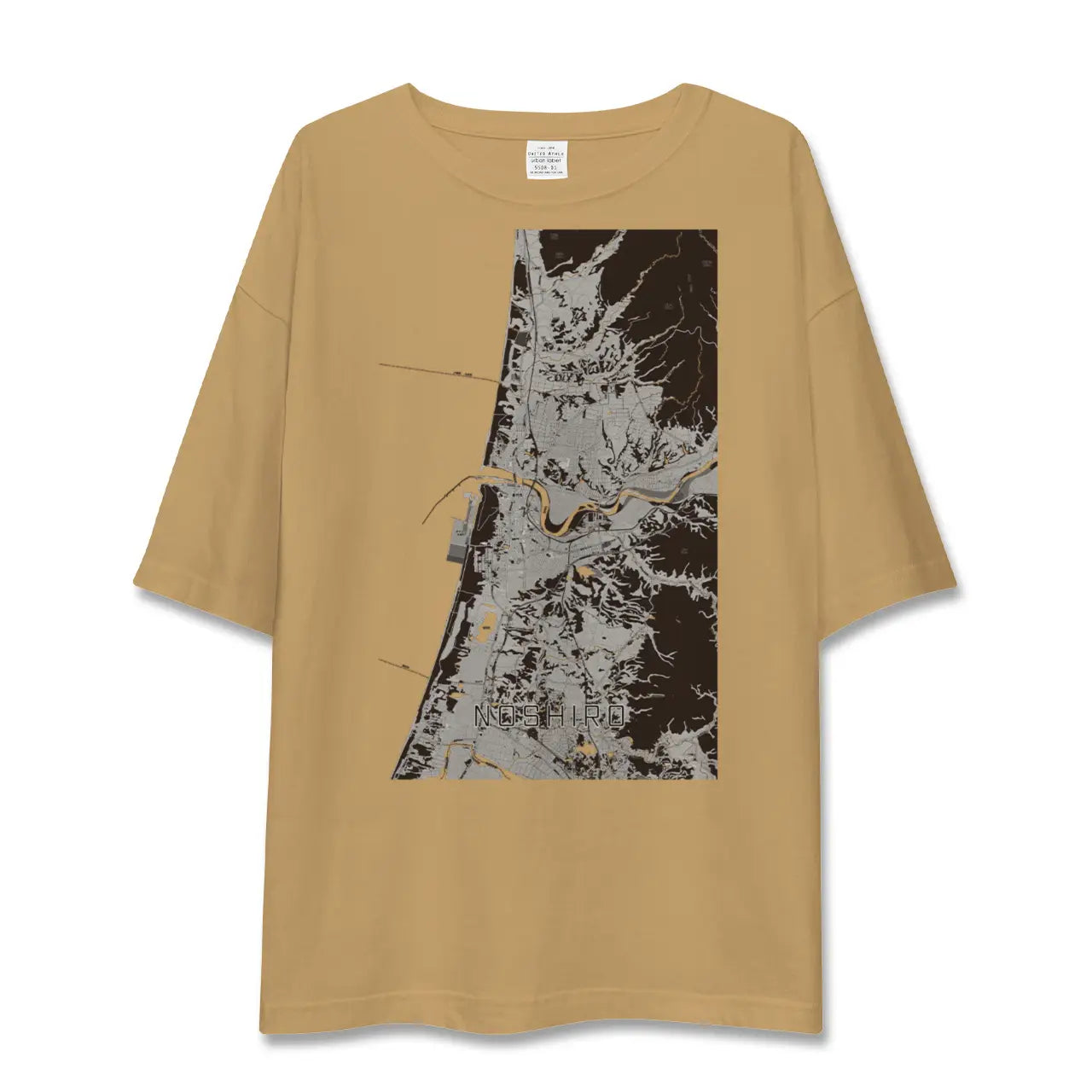 【能代(秋田県)】地図柄ビッグシルエットTシャツ