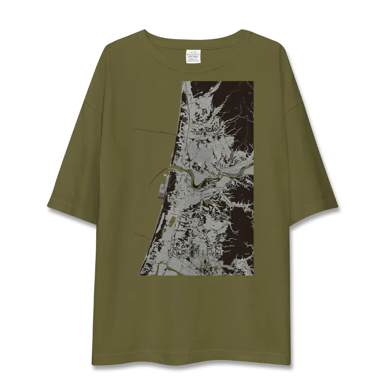 【能代(秋田県)】地図柄ビッグシルエットTシャツ