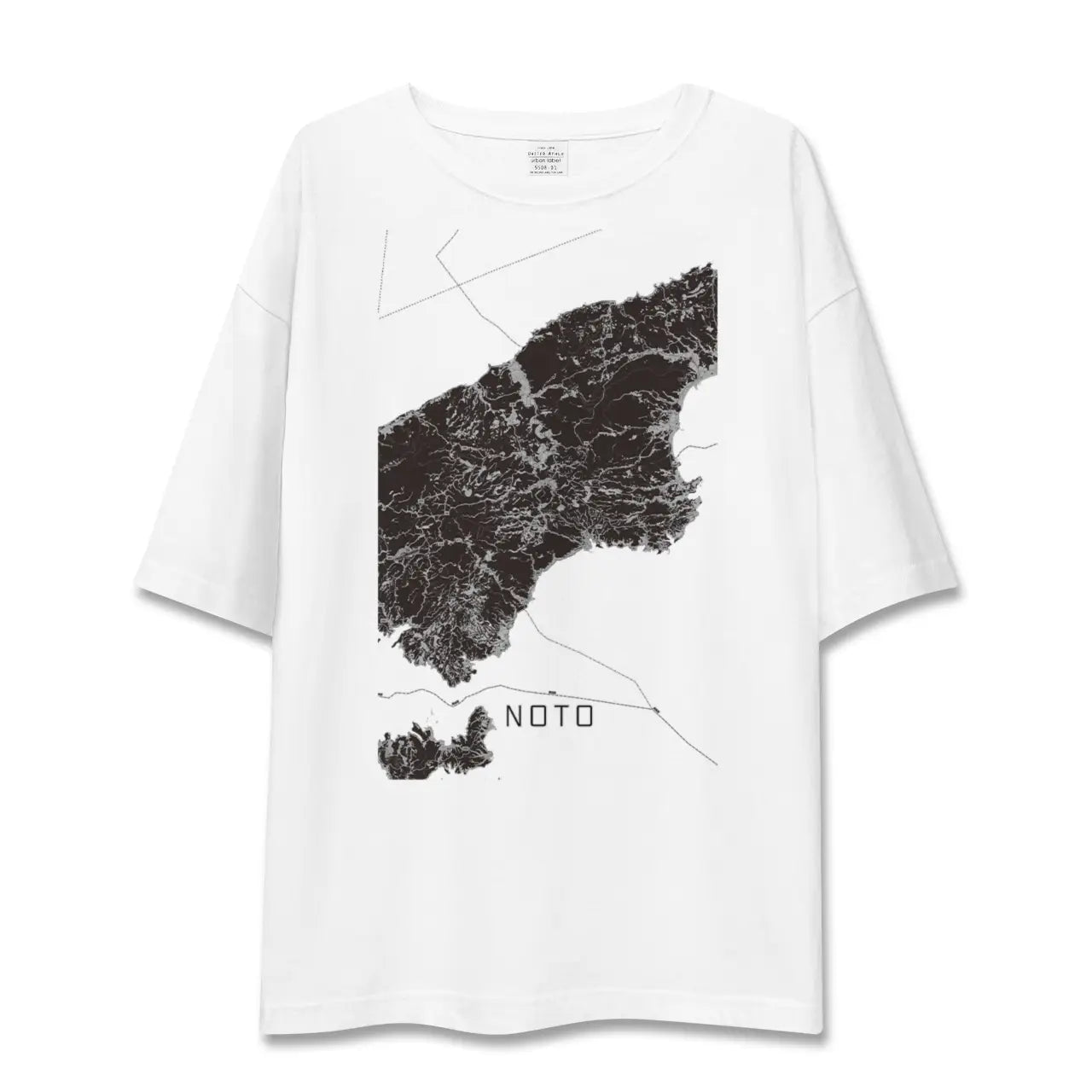 【能登(石川県)】地図柄ビッグシルエットTシャツ