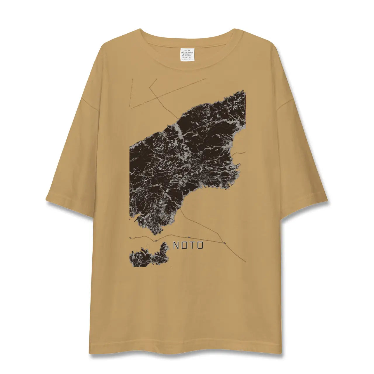 【能登(石川県)】地図柄ビッグシルエットTシャツ