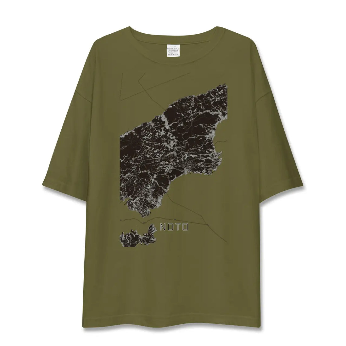 【能登(石川県)】地図柄ビッグシルエットTシャツ