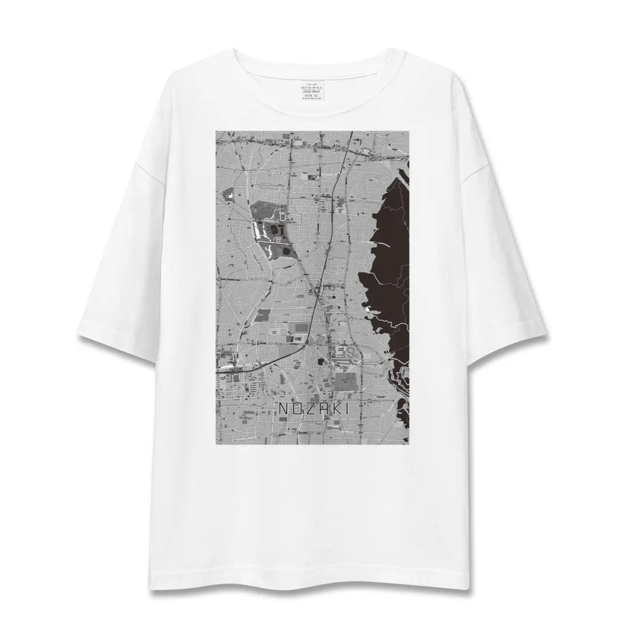 【野崎(大阪府)】地図柄ビッグシルエットTシャツ