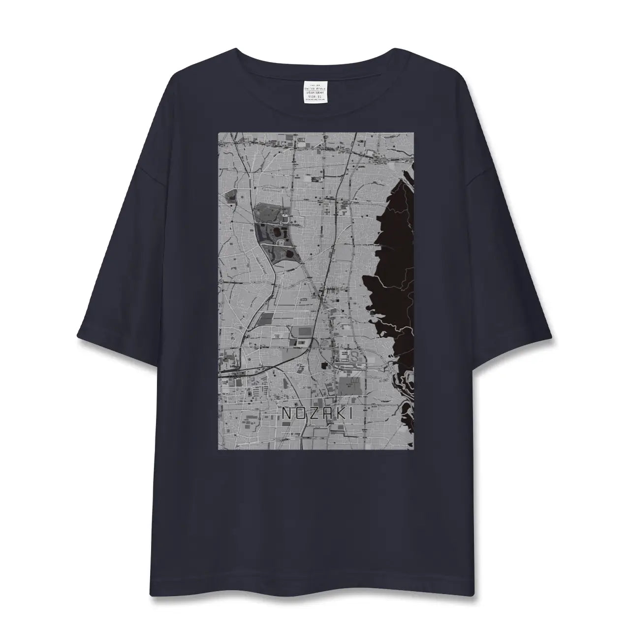 【野崎(大阪府)】地図柄ビッグシルエットTシャツ