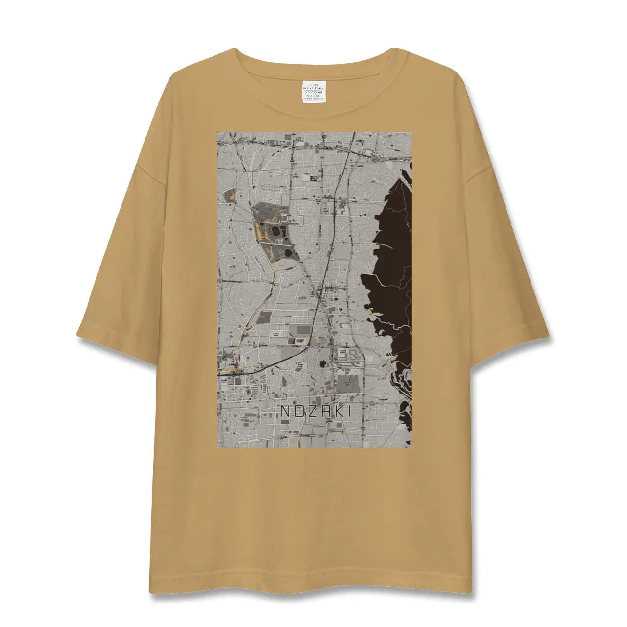 【野崎(大阪府)】地図柄ビッグシルエットTシャツ