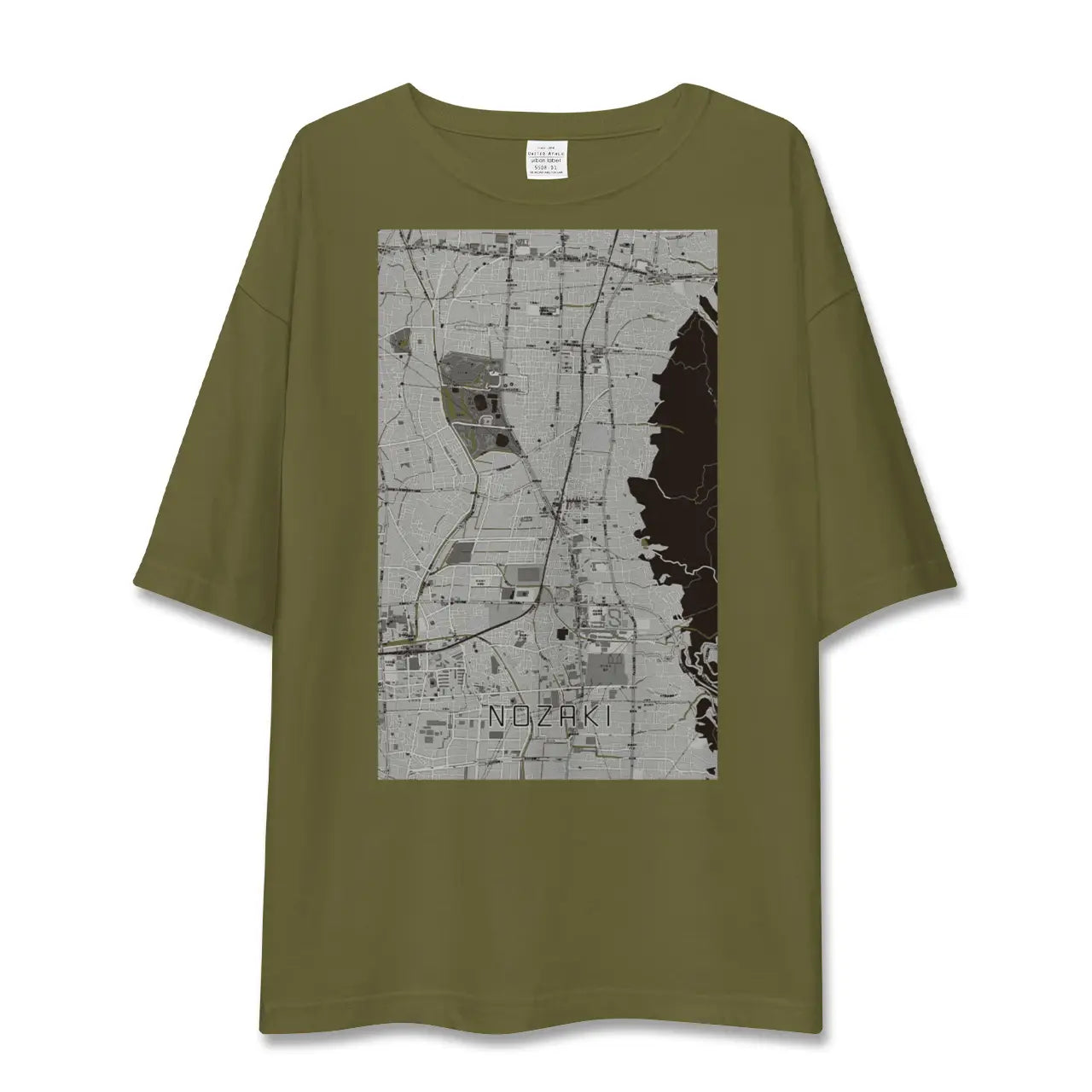 【野崎(大阪府)】地図柄ビッグシルエットTシャツ