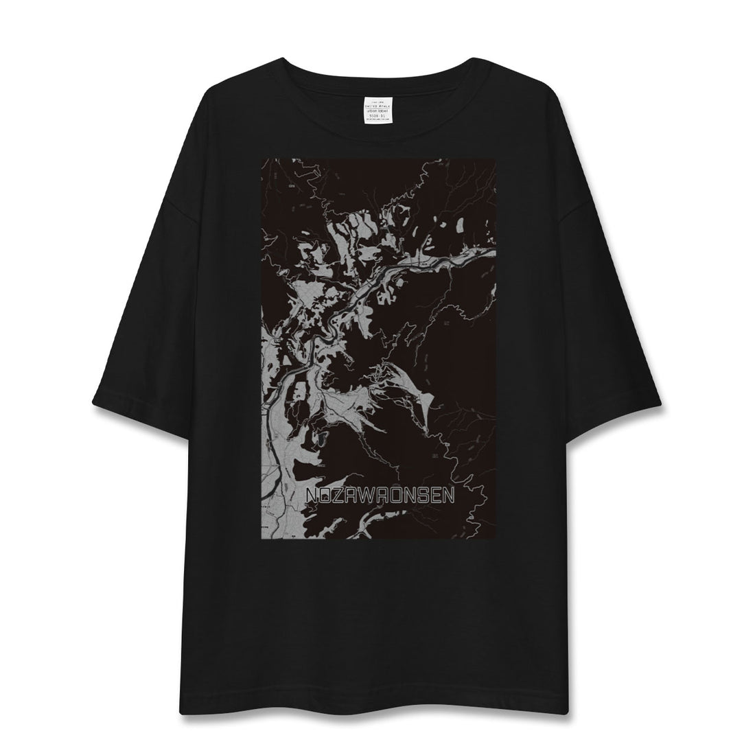 【野沢温泉(長野県)】地図柄ビッグシルエットTシャツ