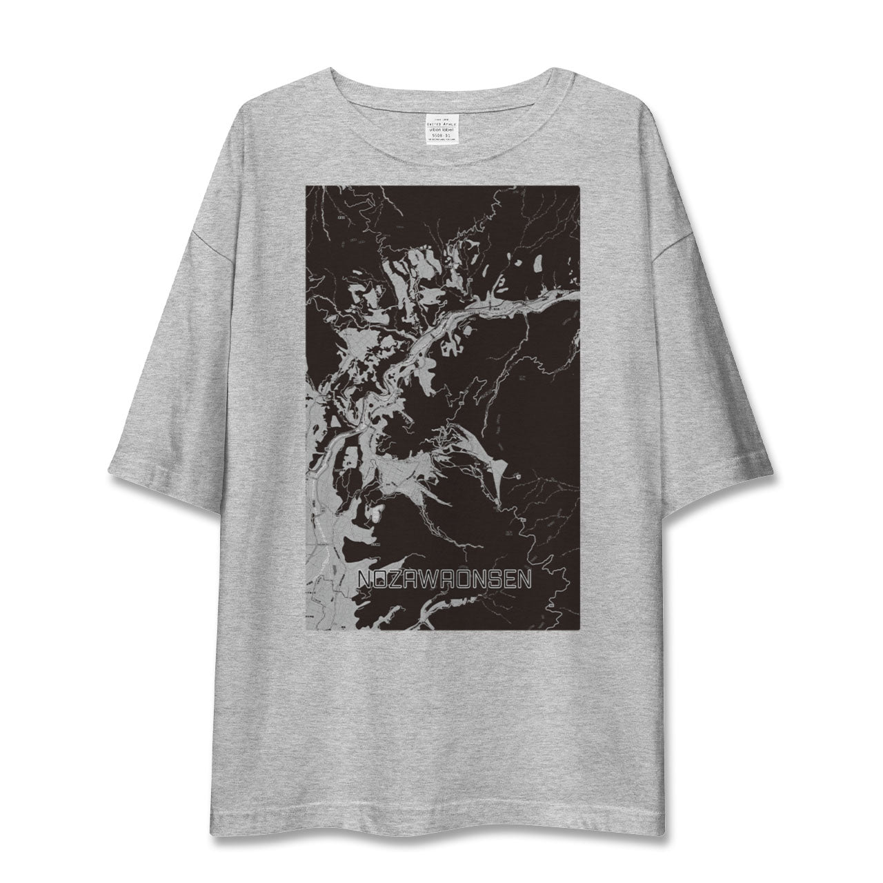 【野沢温泉(長野県)】地図柄ビッグシルエットTシャツ