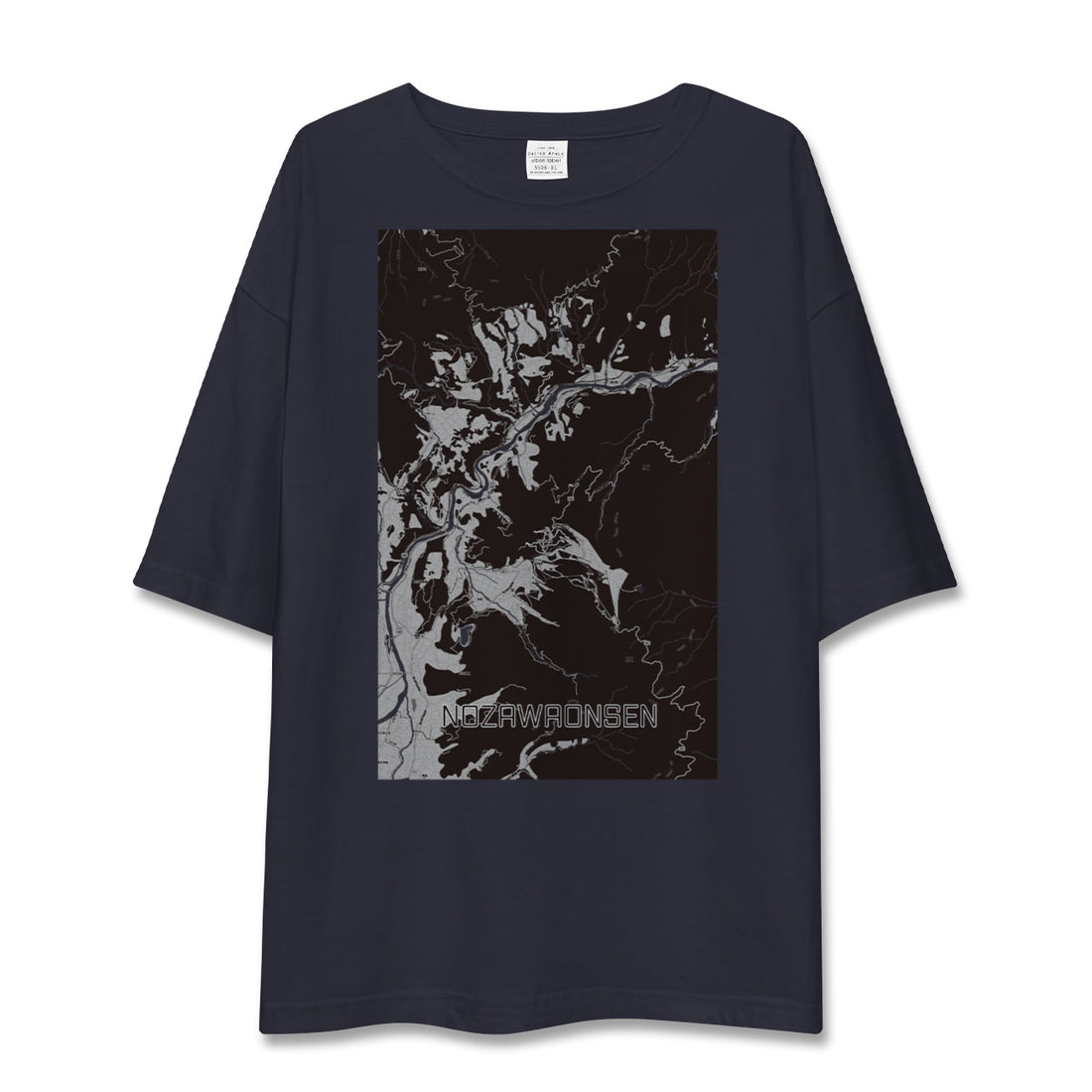【野沢温泉(長野県)】地図柄ビッグシルエットTシャツ