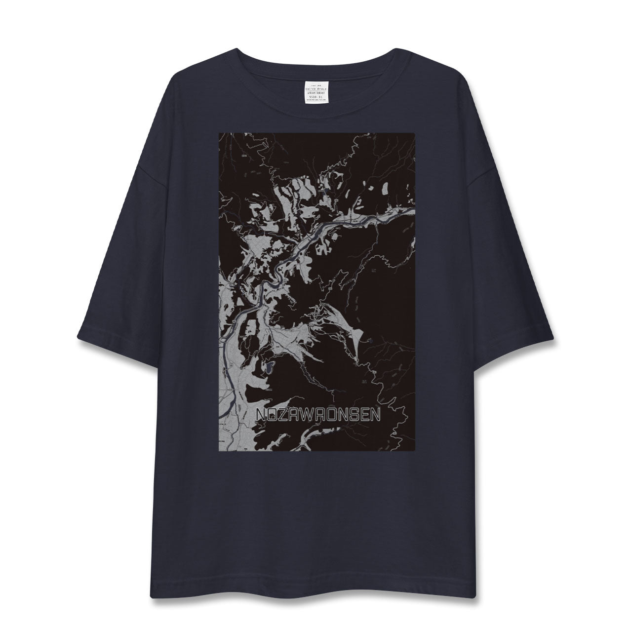 【野沢温泉(長野県)】地図柄ビッグシルエットTシャツ