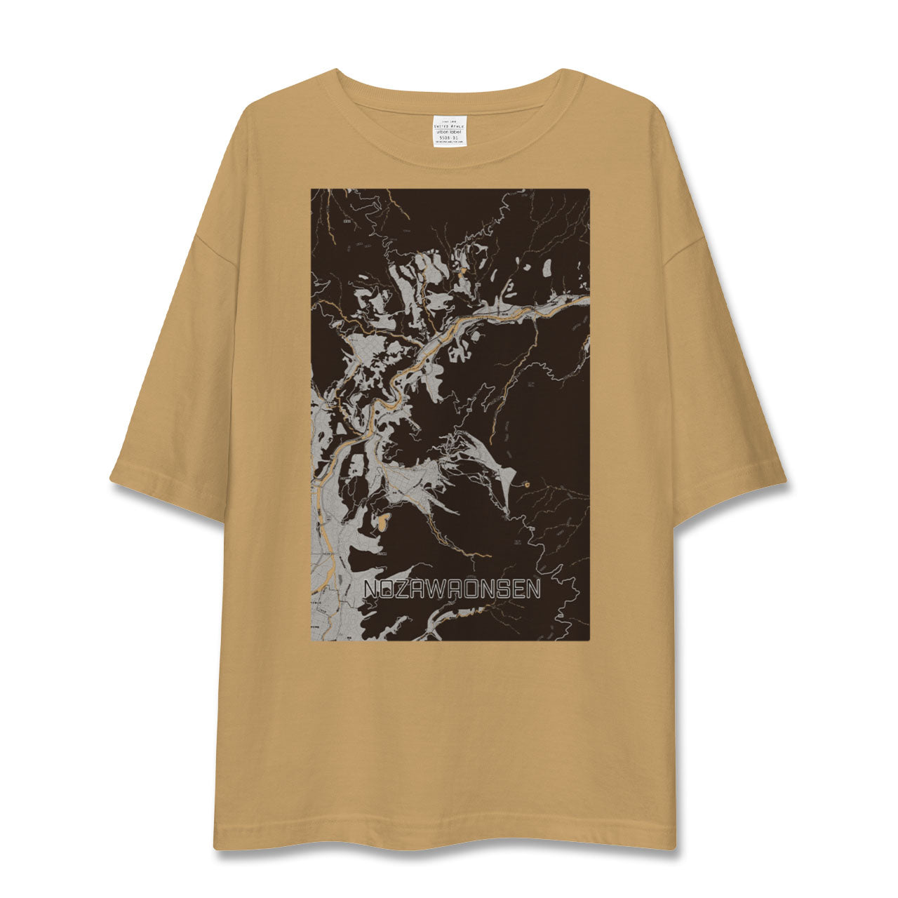 【野沢温泉(長野県)】地図柄ビッグシルエットTシャツ