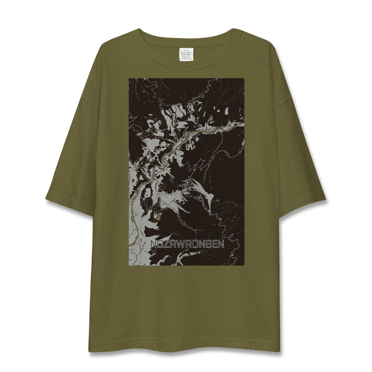 【野沢温泉(長野県)】地図柄ビッグシルエットTシャツ