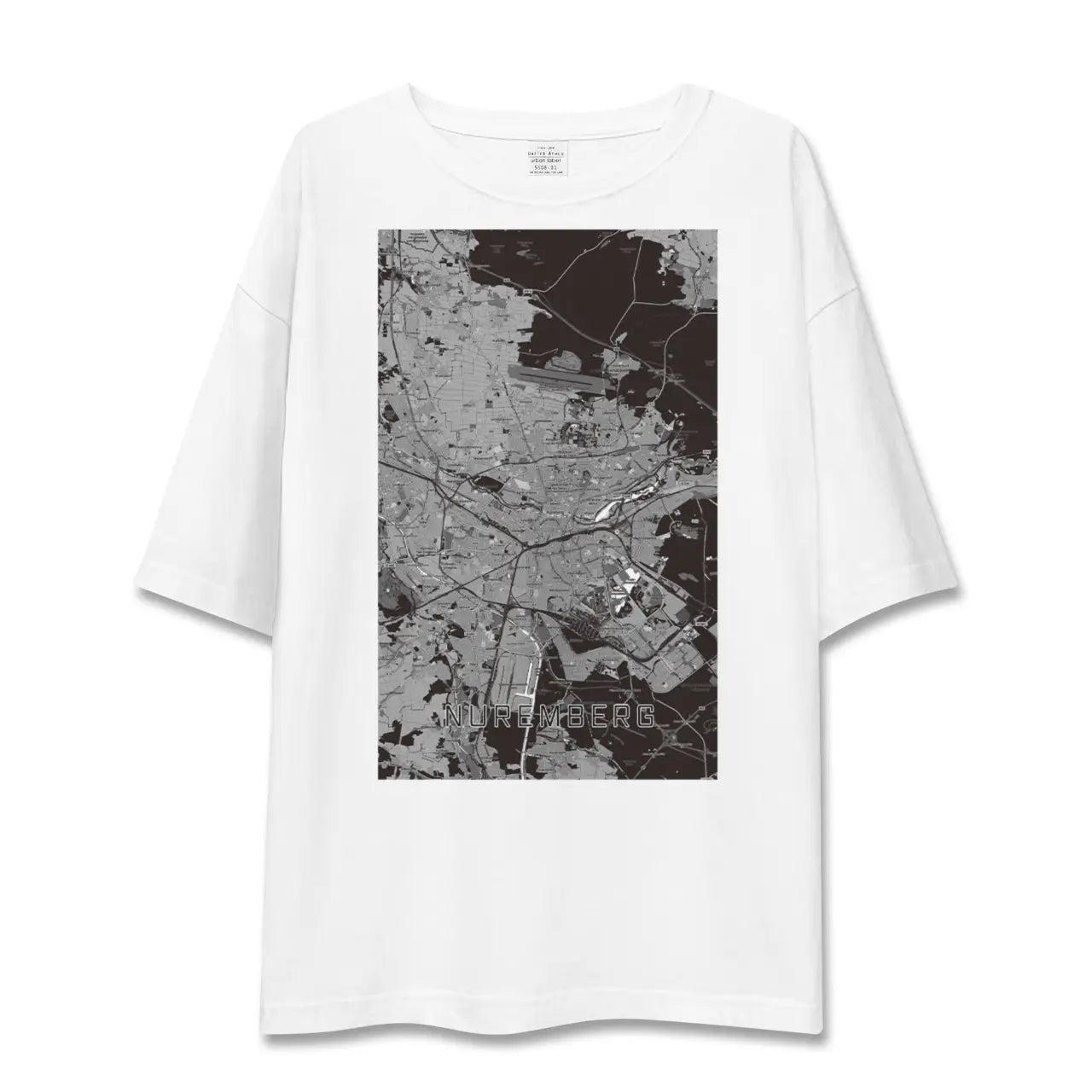 【ニュルンベルク(ドイツ)】地図柄ビッグシルエットTシャツ