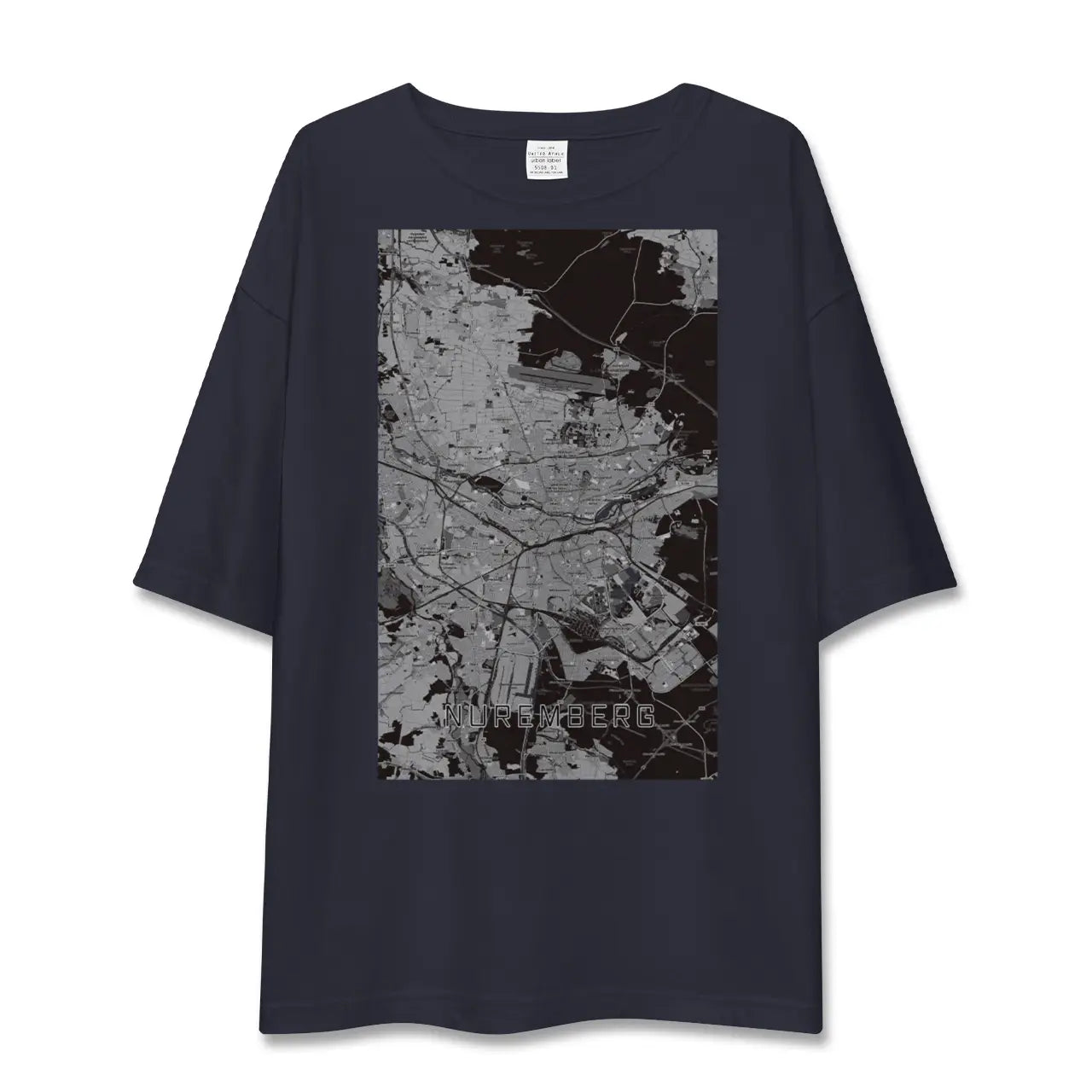【ニュルンベルク(ドイツ)】地図柄ビッグシルエットTシャツ