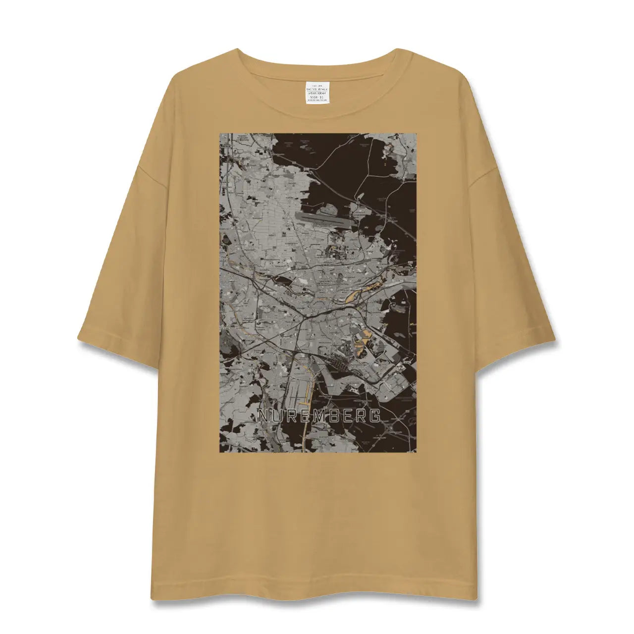 【ニュルンベルク(ドイツ)】地図柄ビッグシルエットTシャツ