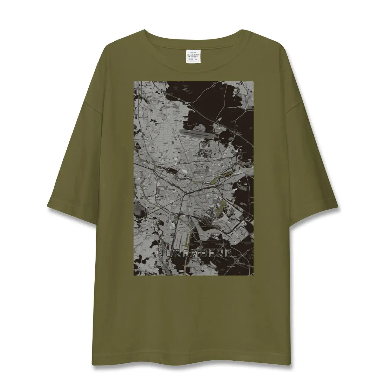 【ニュルンベルク(ドイツ)】地図柄ビッグシルエットTシャツ