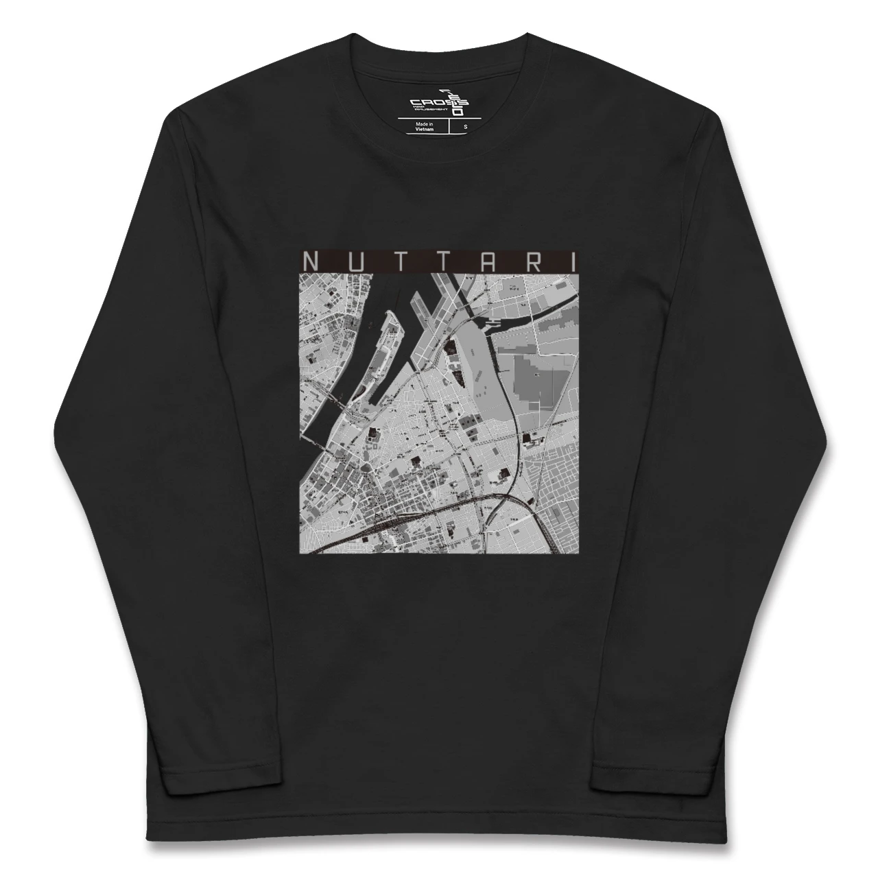 【沼垂(新潟県)】地図柄ロングスリーブTシャツ