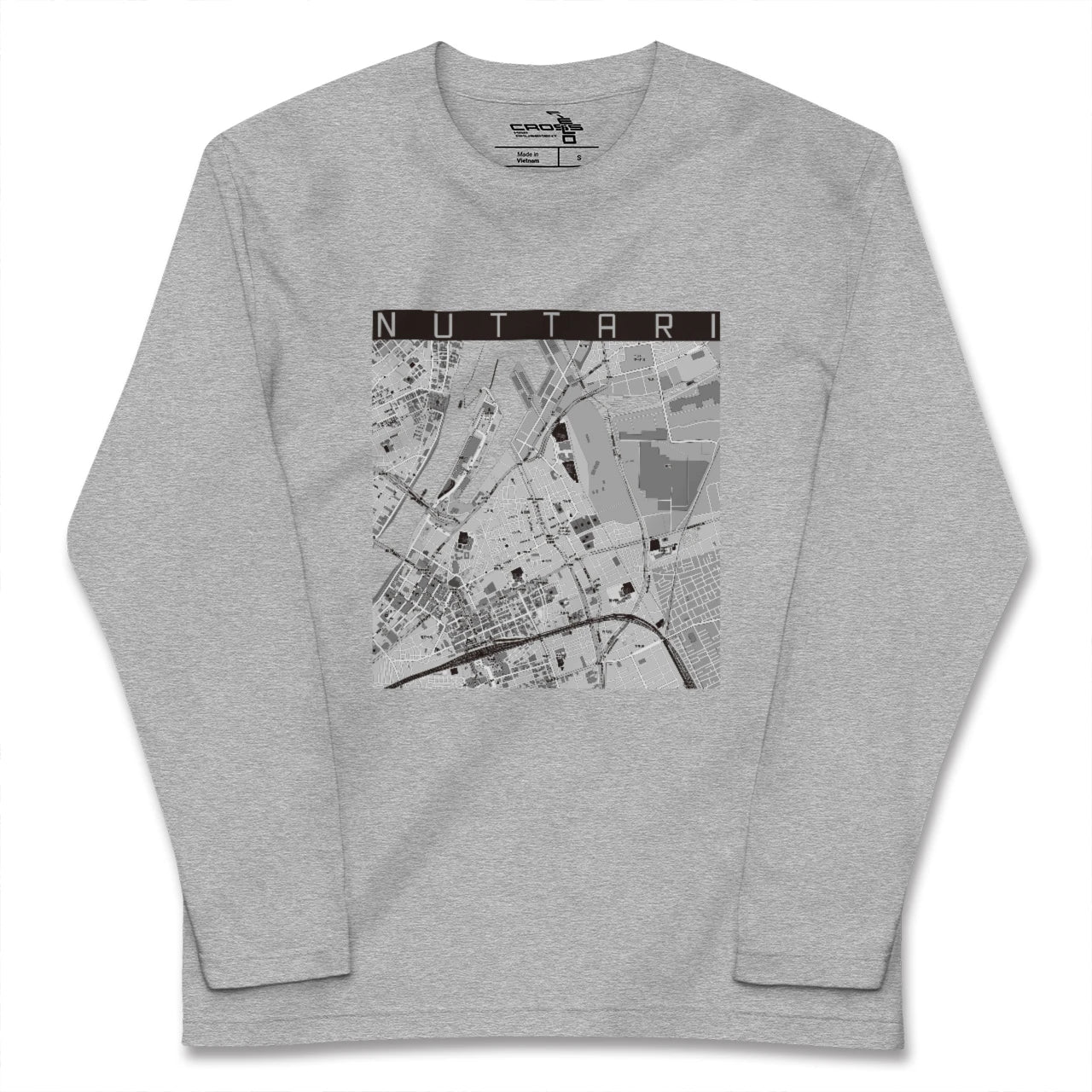 【沼垂(新潟県)】地図柄ロングスリーブTシャツ