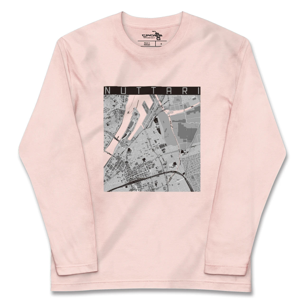 【沼垂(新潟県)】地図柄ロングスリーブTシャツ