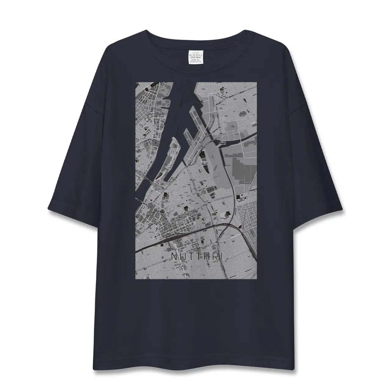 【沼垂(新潟県)】地図柄ビッグシルエットTシャツ